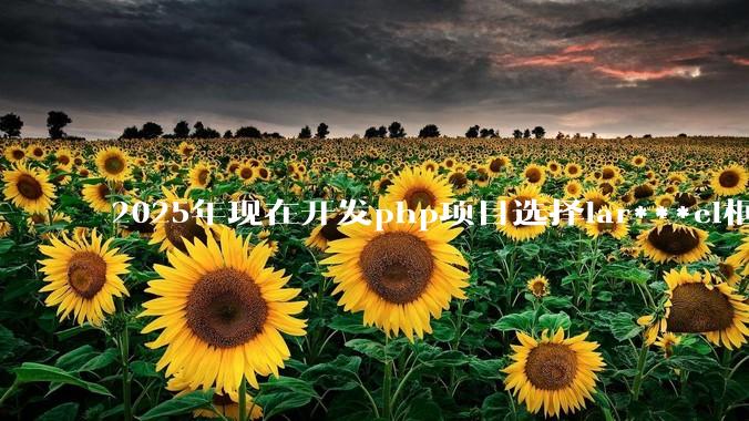 2025年现在开发php项目选择lar***el框架好还是thinkphp框架好?