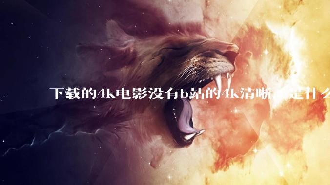 下载的4k电影没有b站的4k清晰,是什么情况啊?