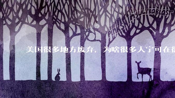 美国很多地方废弃,为啥很多人宁可在街上流浪,也没有人去开荒种地呢?