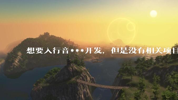 想要入行音***开发,但是没有相关项目经验怎么办?