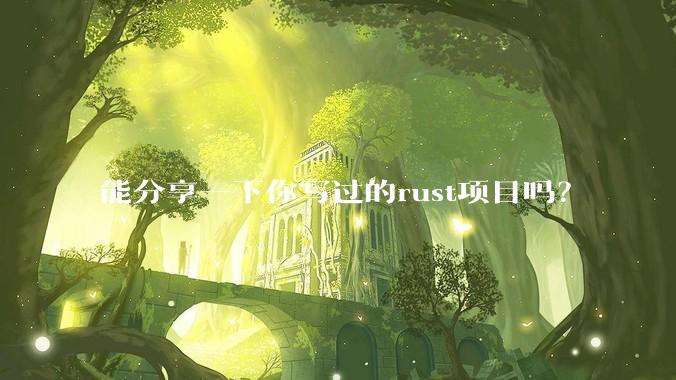 能分享一下你写过的rust项目吗?