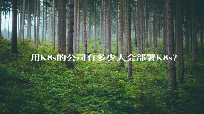 用K8s的公司有多少人会部署K8s?
