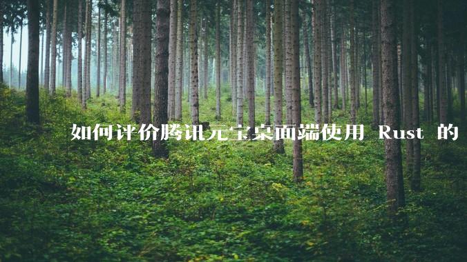 如何评价腾讯元宝桌面端使用 Rust 的 Tauri 框架?