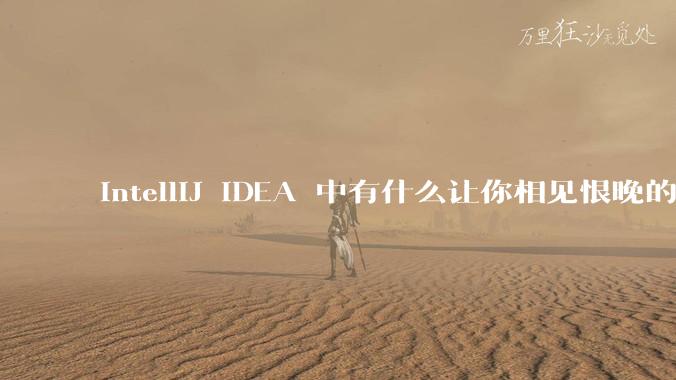 IntelliJ IDEA 中有什么让你相见恨晚的技巧?