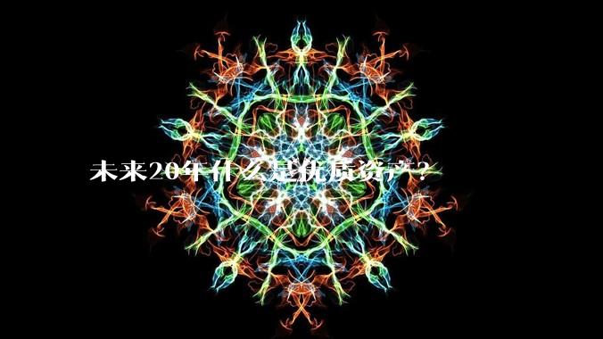 未来20年什么是优质资产?