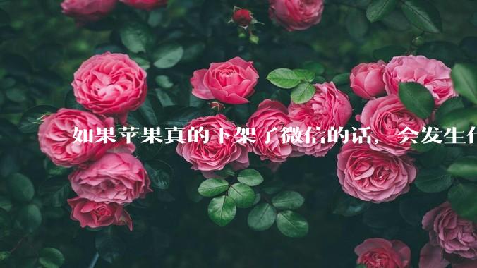 如果苹果真的下架了微信的话,会发生什么?
