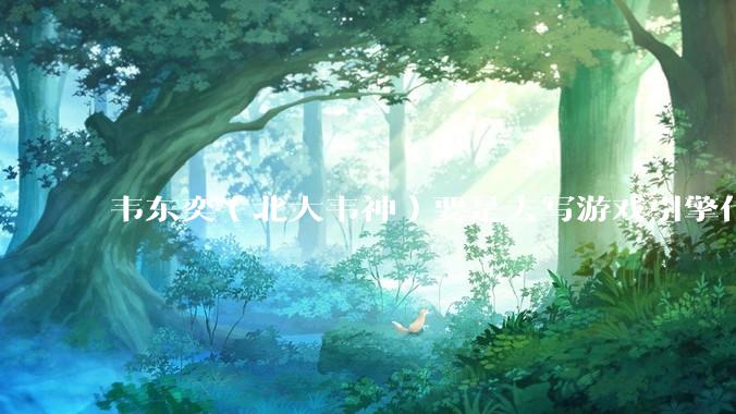 韦东奕(北大韦神)要是去写游戏引擎代码,能不能把虚幻引擎按在地上摩擦?数学好真能‘降维打击吗?