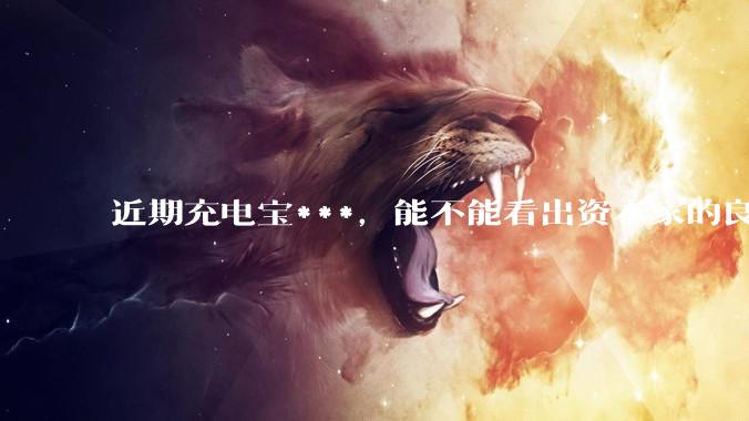 近期充电宝***,能不能看出资本家的良心坏了?