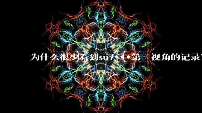为什么很少看到su7***第一视角的记录?