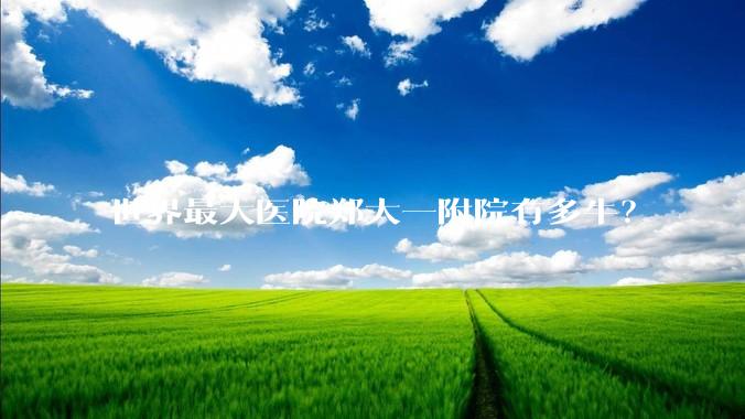世界最大医院郑大一附院有多牛?
