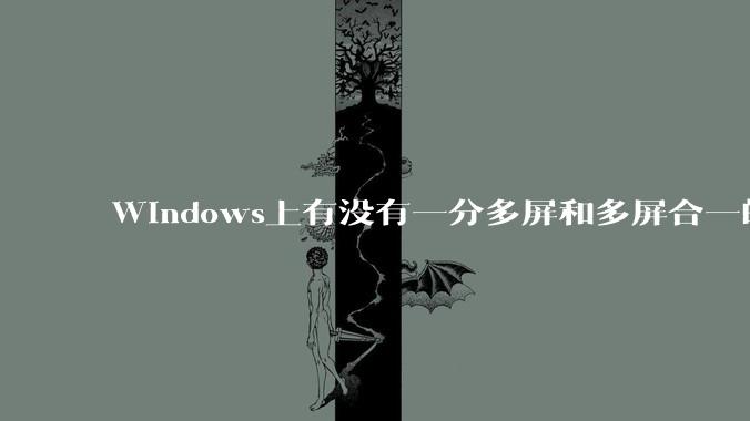 Windows上有没有一分多屏和多屏合一的软件?