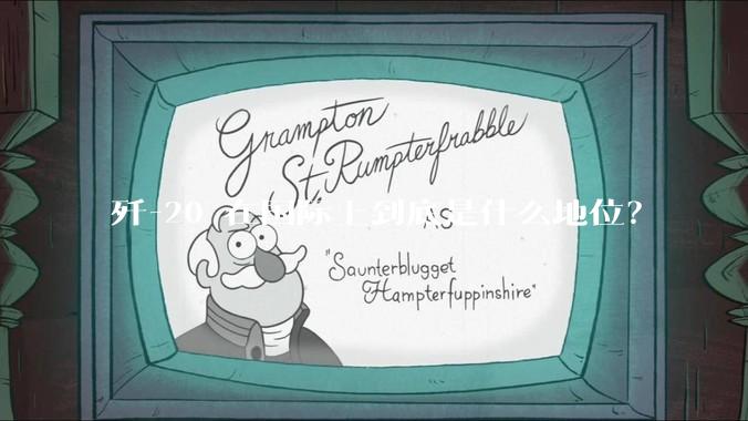 歼-20 在国际上到底是什么地位?