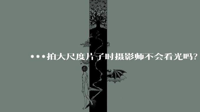 ***拍大尺度片子时摄影师不会看光吗?