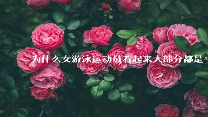 为什么女游泳运动员看起来大部分都是平胸?