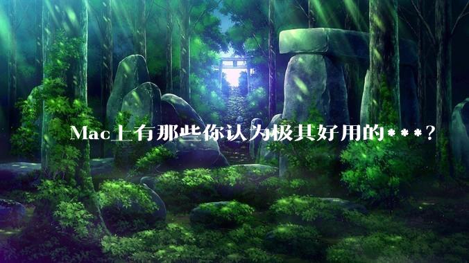Mac上有那些你认为极其好用的***?
