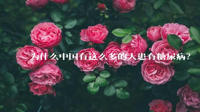 为什么中国有这么多的人患有糖尿病?
