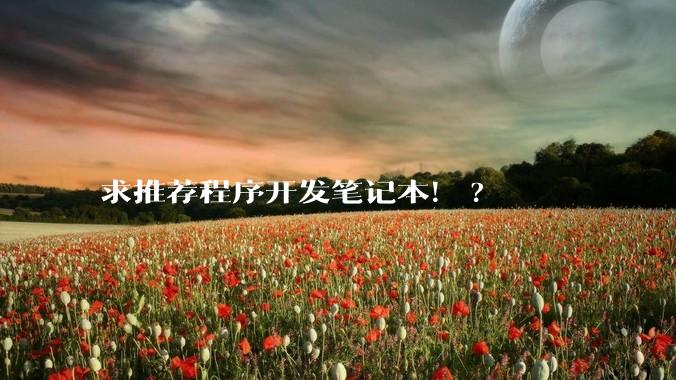 求推荐程序开发笔记本!?