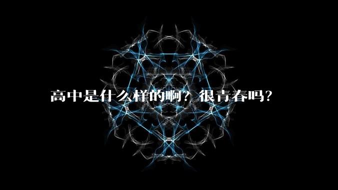 高中是什么样的啊?很青春吗?