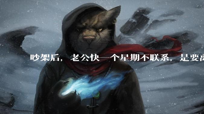 吵架后,老公快一个星期不联系,是要离婚的节奏吗?