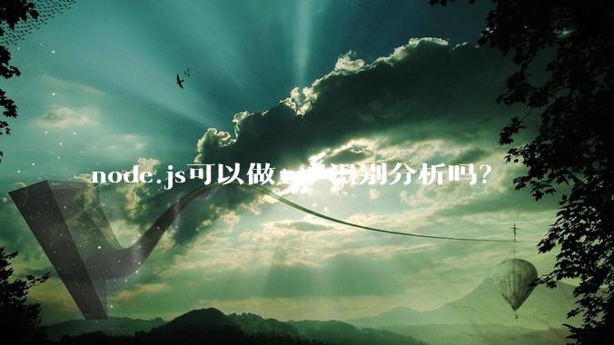 node.js可以做***识别分析吗?
