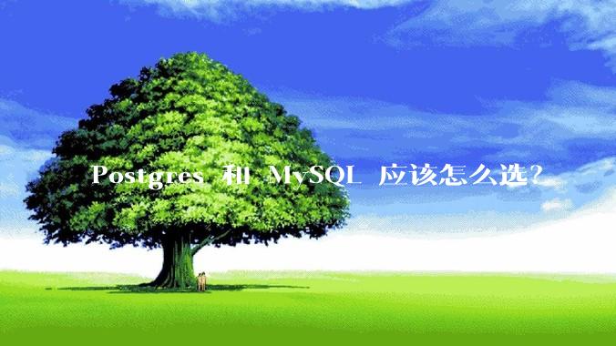 Postgres 和 MySQL 应该怎么选?