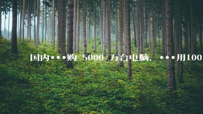 国内***购 5000 万台电脑,***用100% 国产芯和操作系统,意味着什么?
