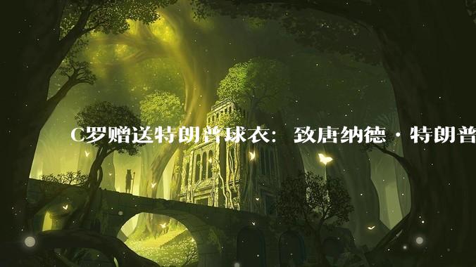 C罗赠送特朗普球衣:致唐纳德•特朗普总统,为和平而战。如何评价?