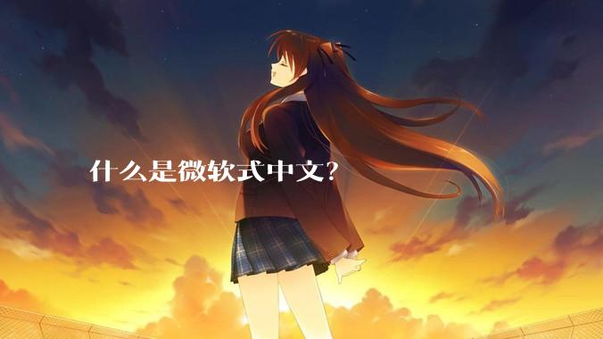 什么是微软式中文?
