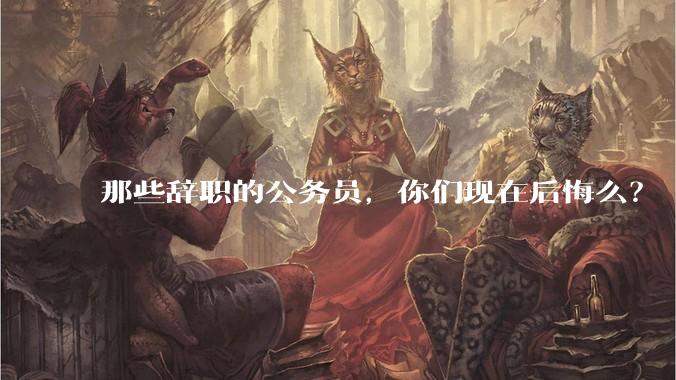 那些辞职的公务员,你们现在后悔么?