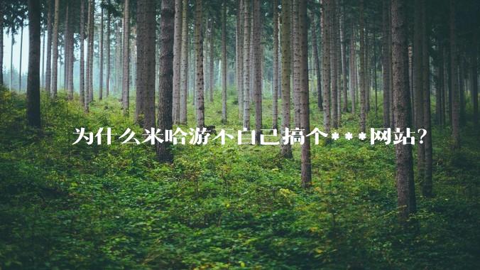 为什么米哈游不自己搞个***网站?