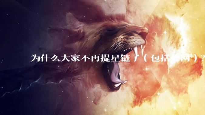 为什么大家不再提星链了(包括外网)?