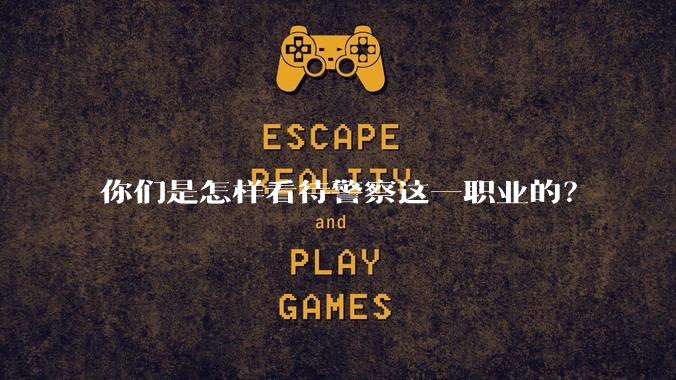 你们是怎样看待警察这一职业的?