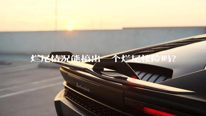 烂尾情况能搞出一个烂尾楼险吗?
