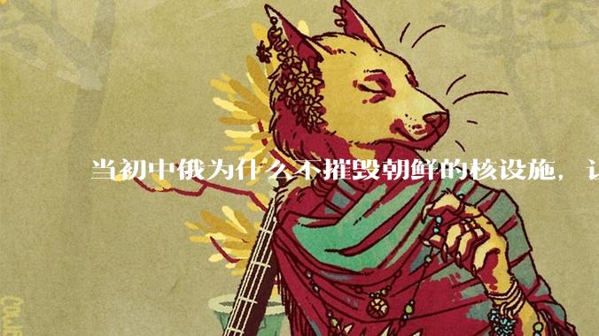 当初中俄为什么不摧毁朝鲜的核设施,让朝鲜拥有了自己的核武器?
