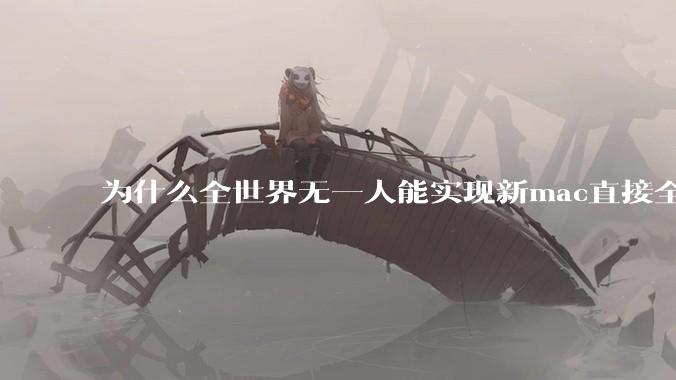 为什么全世界无一人能实现新mac直接全功能稳定装Win 11 arm,或PC直接装macOS arm?
