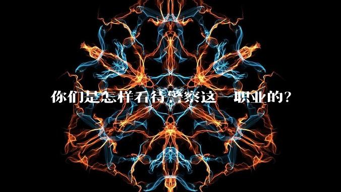 你们是怎样看待警察这一职业的?