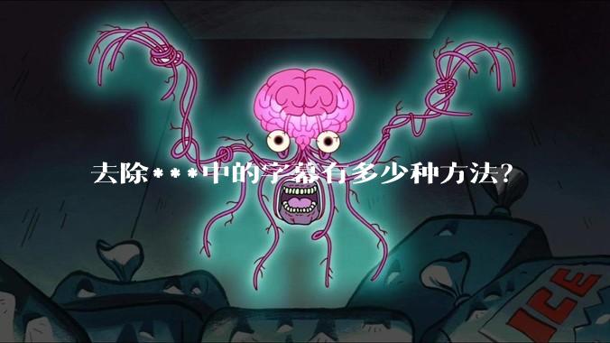 去除***中的字幕有多少种方法?