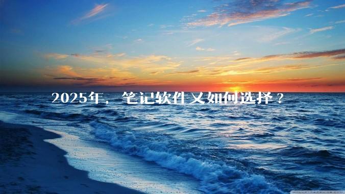 2025年,笔记软件又如何选择?