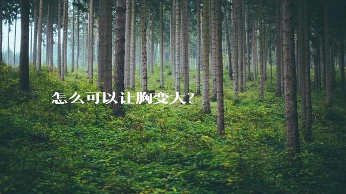 怎么可以让胸变大?