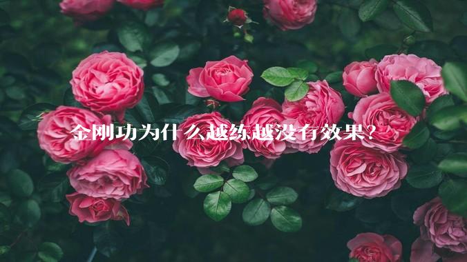 金刚功为什么越练越没有效果?