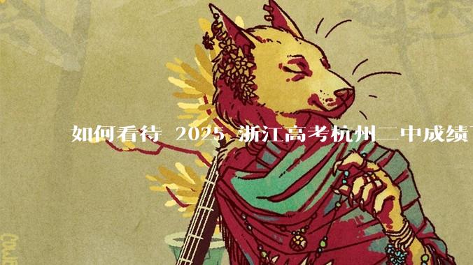 如何看待 2025 浙江高考杭州二中成绩下滑?