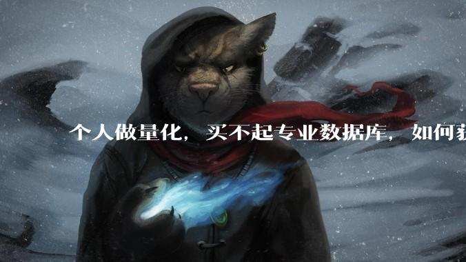 个人做量化,买不起专业数据库,如何获取 L2数据?