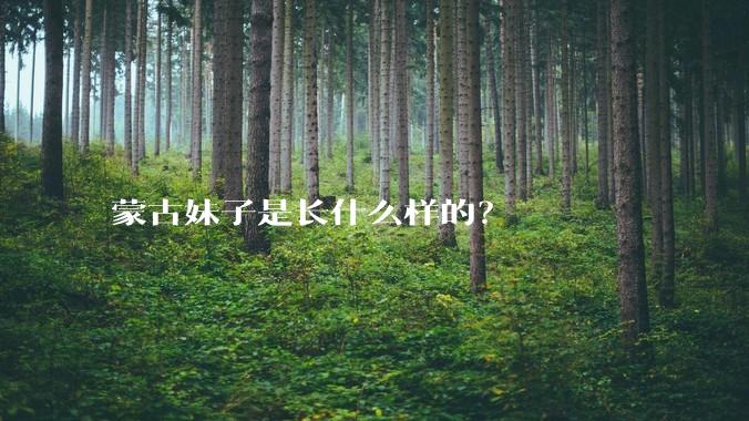 蒙古妹子是长什么样的?
