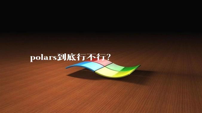 polars到底行不行?
