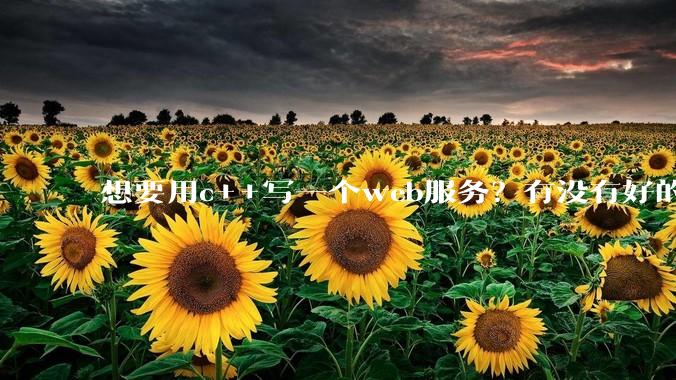 想要用c++写一个web服务?有没有好的推荐?性能好,容易上手的?
