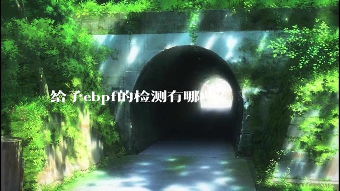 给予ebpf的检测有哪些?