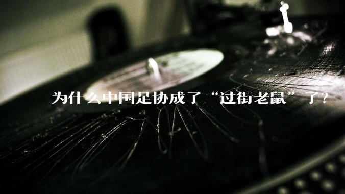 为什么中国足协成了“过街老鼠”了?