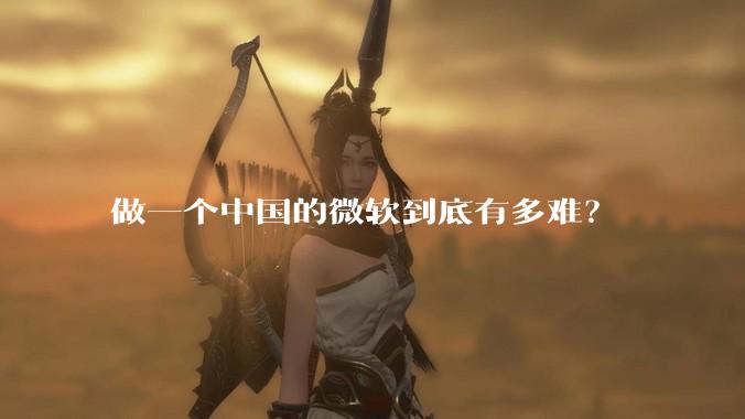 做一个中国的微软到底有多难?