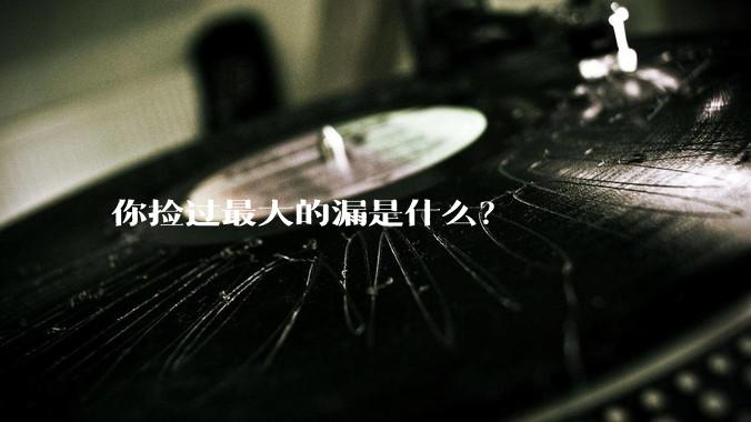 你捡过最大的漏是什么?