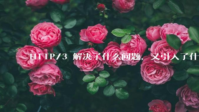 HTTP/3 解决了什么问题,又引入了什么新问题?